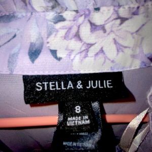 Lilac floral midi dress